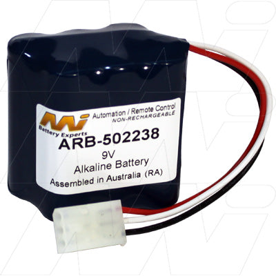 MI Battery Experts ARB-502238 9V Alkaline Battery Professional-Grade Power for Critical Applications, Zero Mercury, Extended Shelf Life