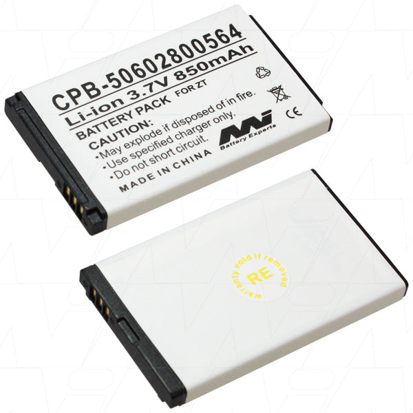 Professional-Grade 850mAh Lithium-Ion Battery for Mobile Devices - MI Battery Experts CPB-50602800564-BP1 3.7V Slim Power Cell
