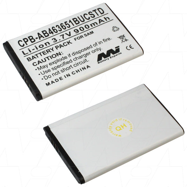 Professional-Grade 900mAh Li-Ion Battery for Mobile Devices - MI Battery Experts CPB-AB463651BUCSTD-BP1 3.7V Slim Power Solution