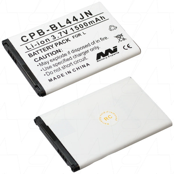 Professional-Grade 3.7V 1.5Ah Lithium-Ion Battery for Smartphones - MI Battery Experts CPB-BL44JN-BP1 - 30g, 44x4.7mm