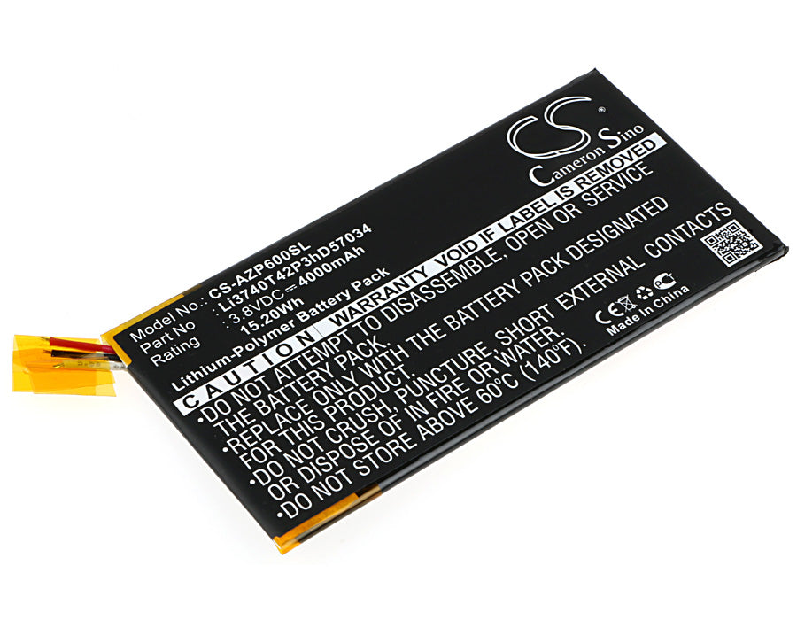 4000mAh Li-Polymer Replacement Battery for Amazing P6 Mobile - 3.8V, 15.20Wh - Phone Repair Part
