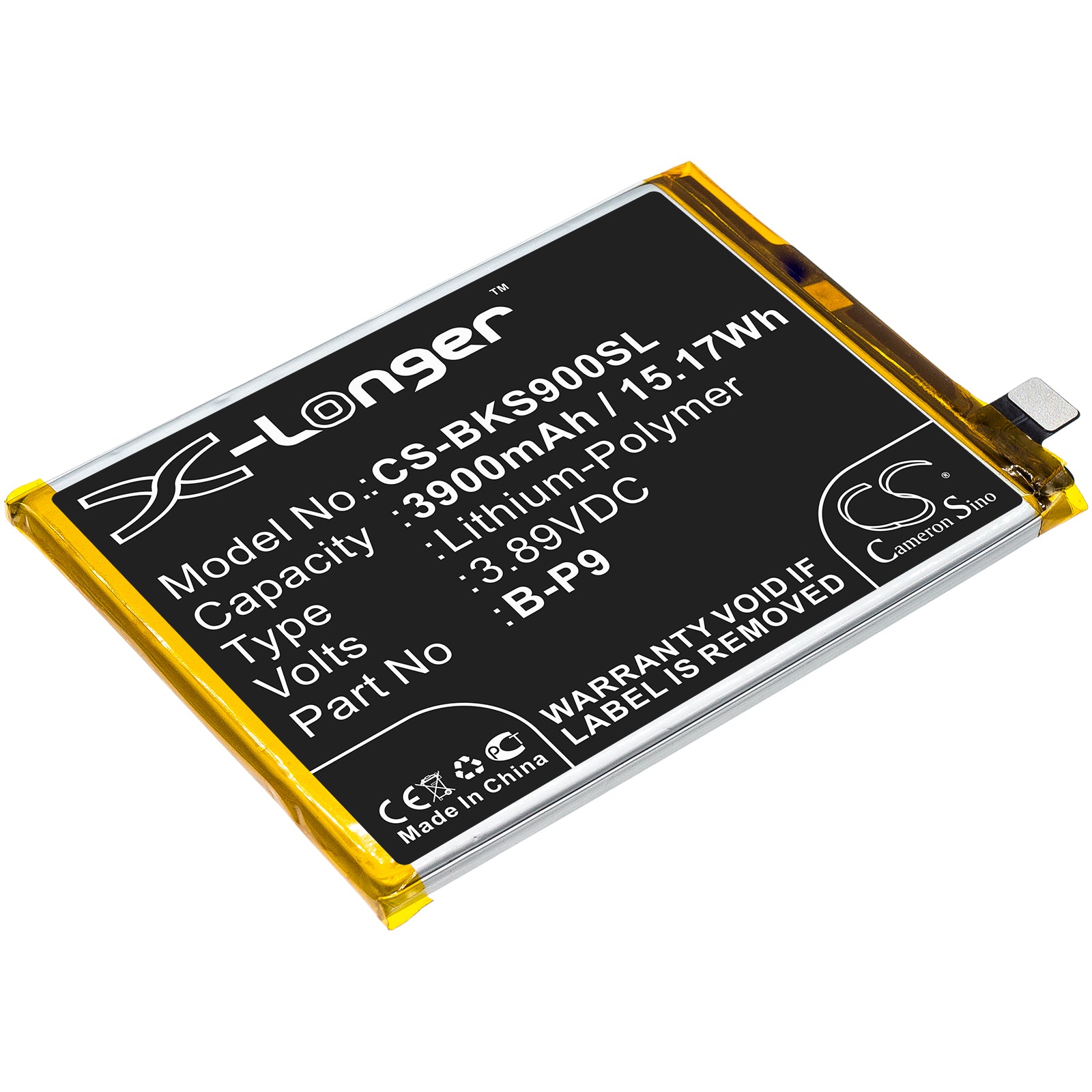 3900mAh Replacement Battery for VIVO S9 (V2072A) - 3.89V 15.17Wh - Phone Battery Replacement
