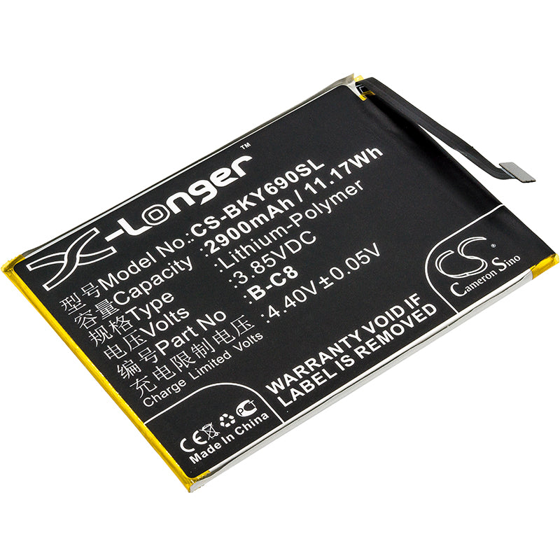 2900mAh Replacement Battery for Vivo Y69 & Y69 Dual SIM (B-C8) - 3.85V Li-Polymer Phone Battery
