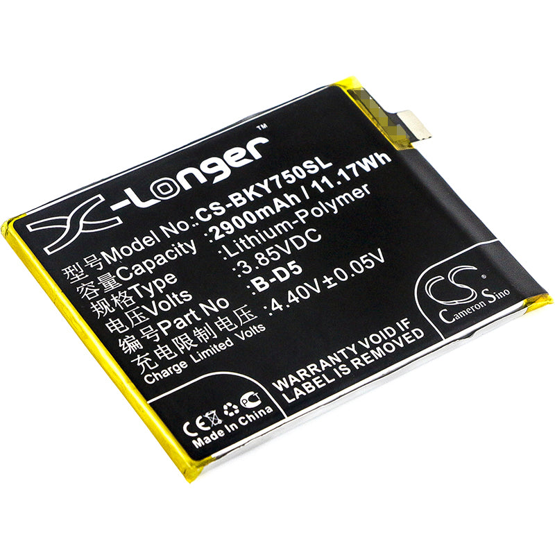 2900mAh Replacement Battery for VIVO Y75/Y75a Series Smartphones - 3.85V Li-Polymer, B-D5 Compatible
