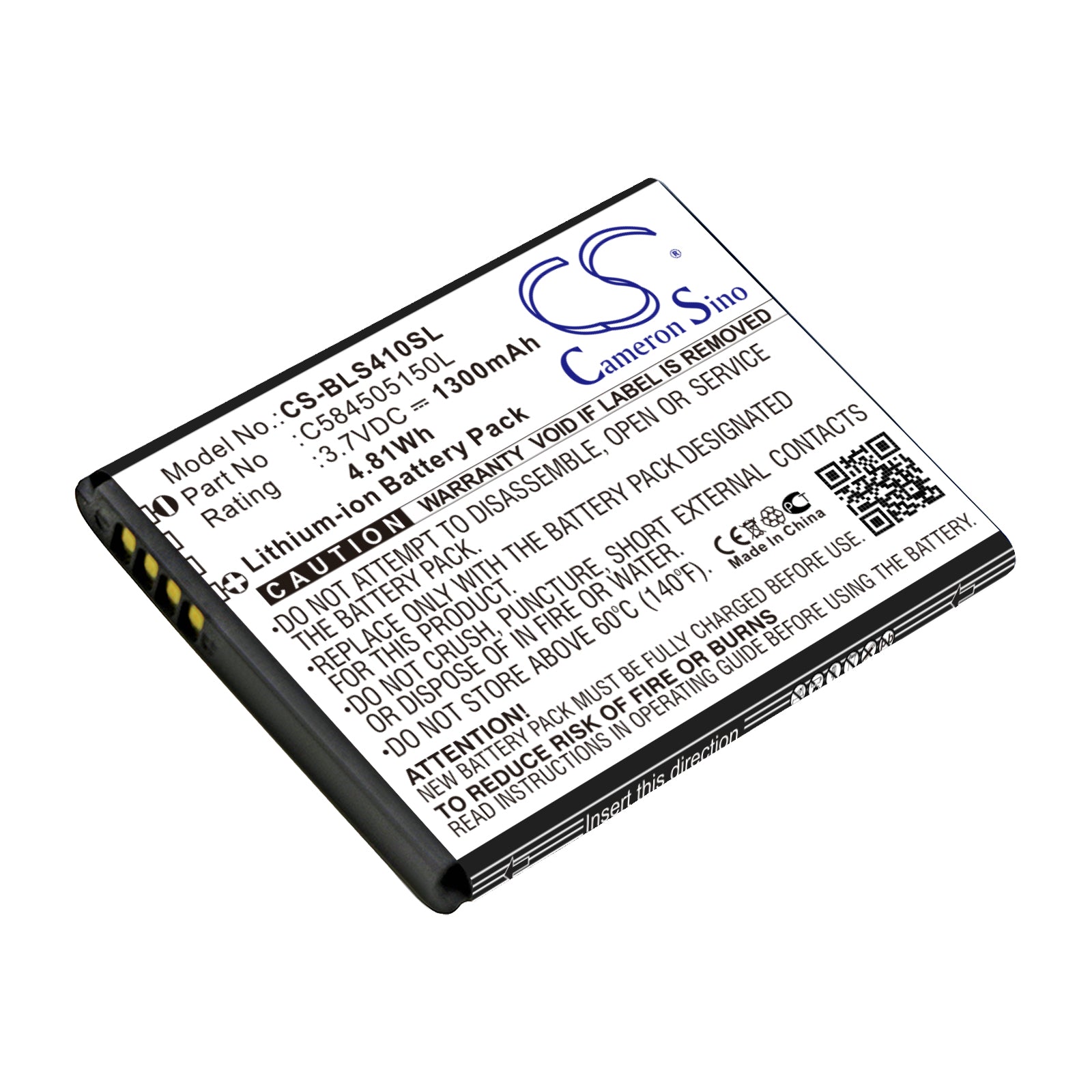 1300mAh Replacement Battery for BLU Star 4.0 S410 S410a Smartphone - 3.7V Li-ion