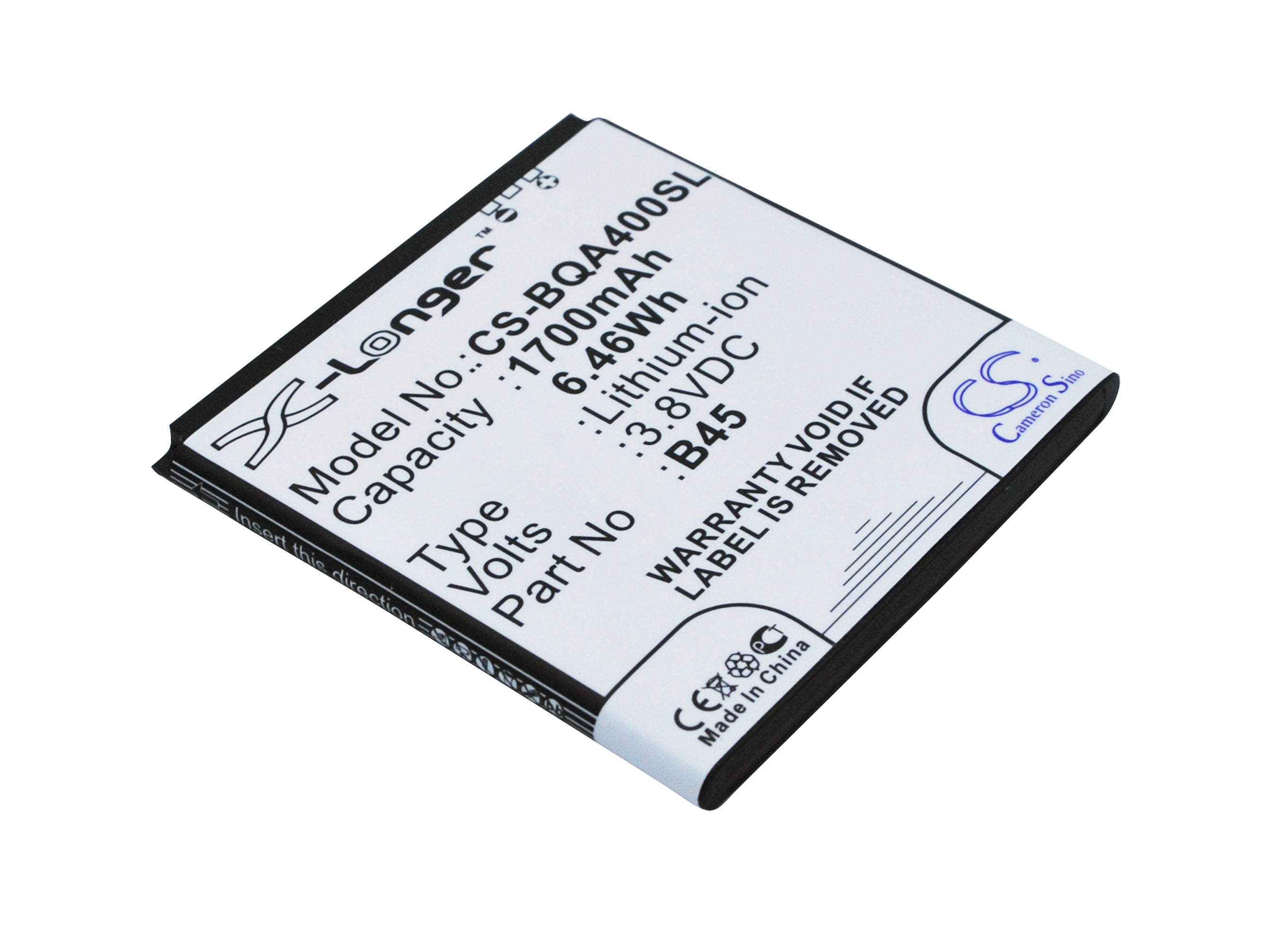 BQ Aquaris 4 Smartphone Battery: 1700mAh Replacement, 3.8V Li-Polymer, Fits Malata i10 & B45
