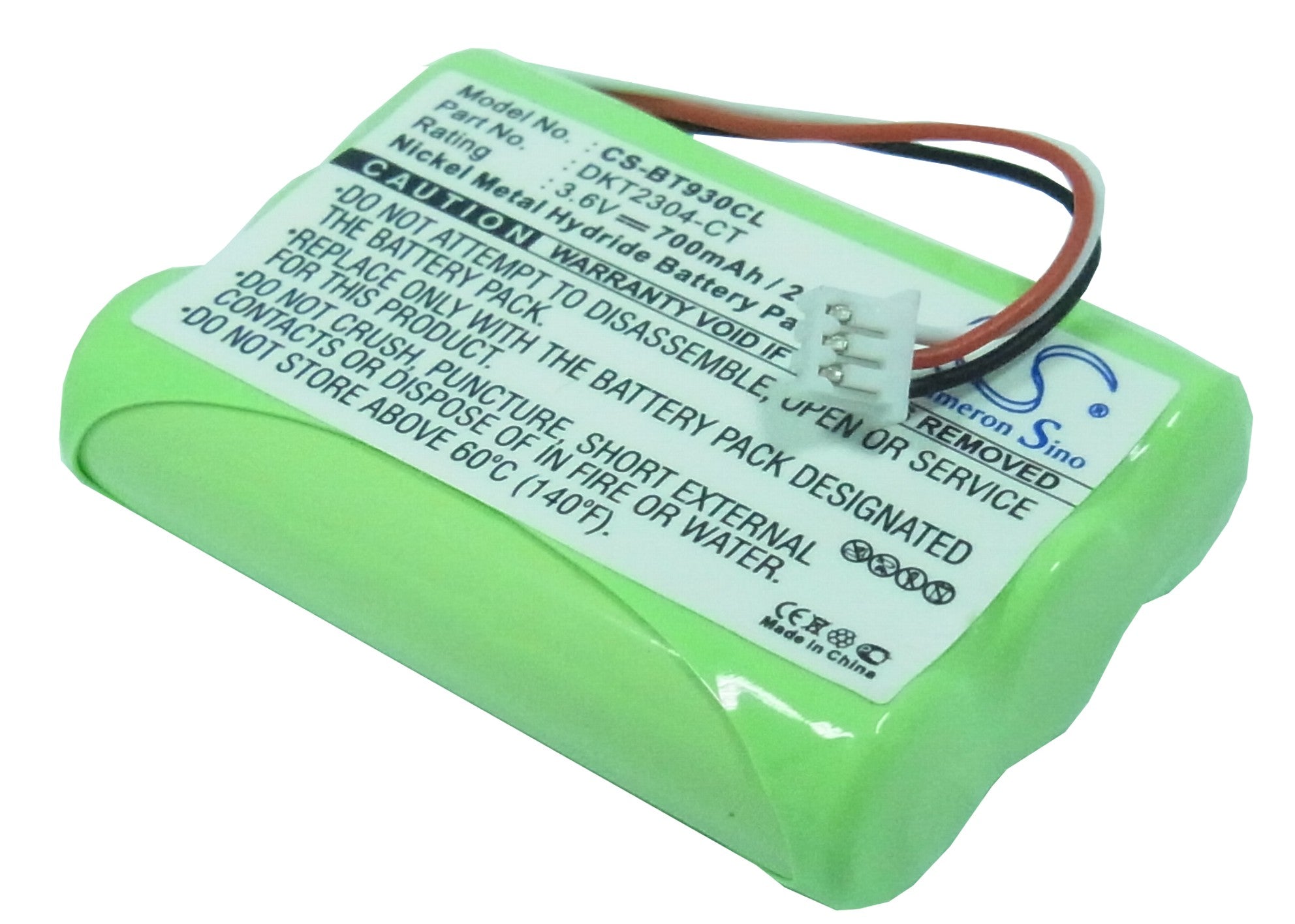 3.6V 700mAh Ni-MH Cordless Phone Battery for Casio, Toshiba, Uniden - BT-930 Replacement - Long Life, Reliable Power