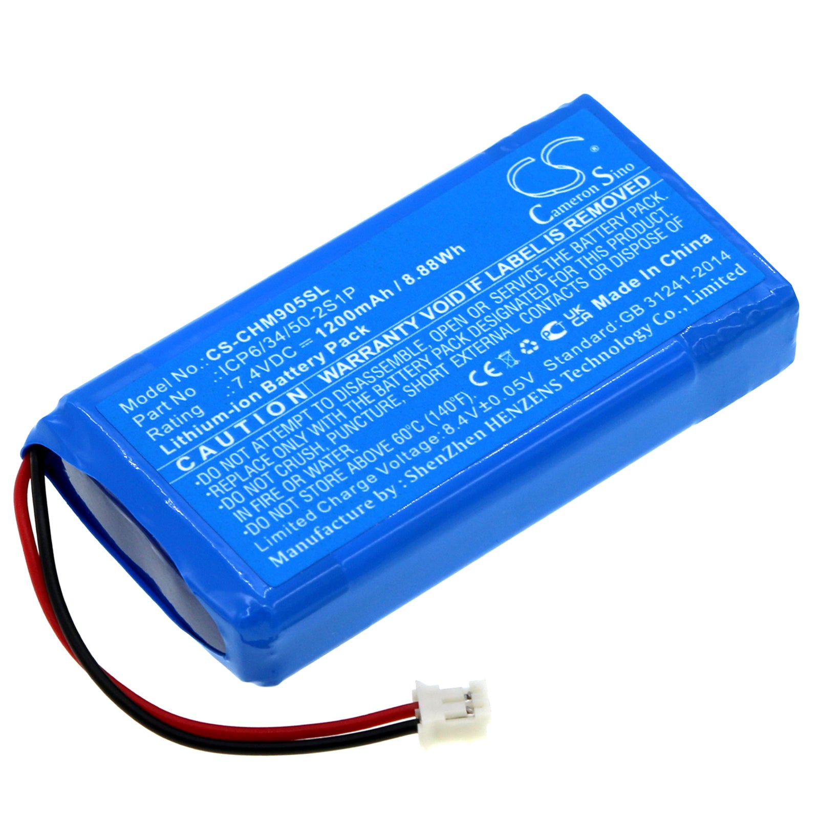 Chord MOJO Headphone Amplifier Replacement Battery - 1200mAh 7.4V Li-ion - ICP6/34/50-2S1P - Upgrade & Repair
