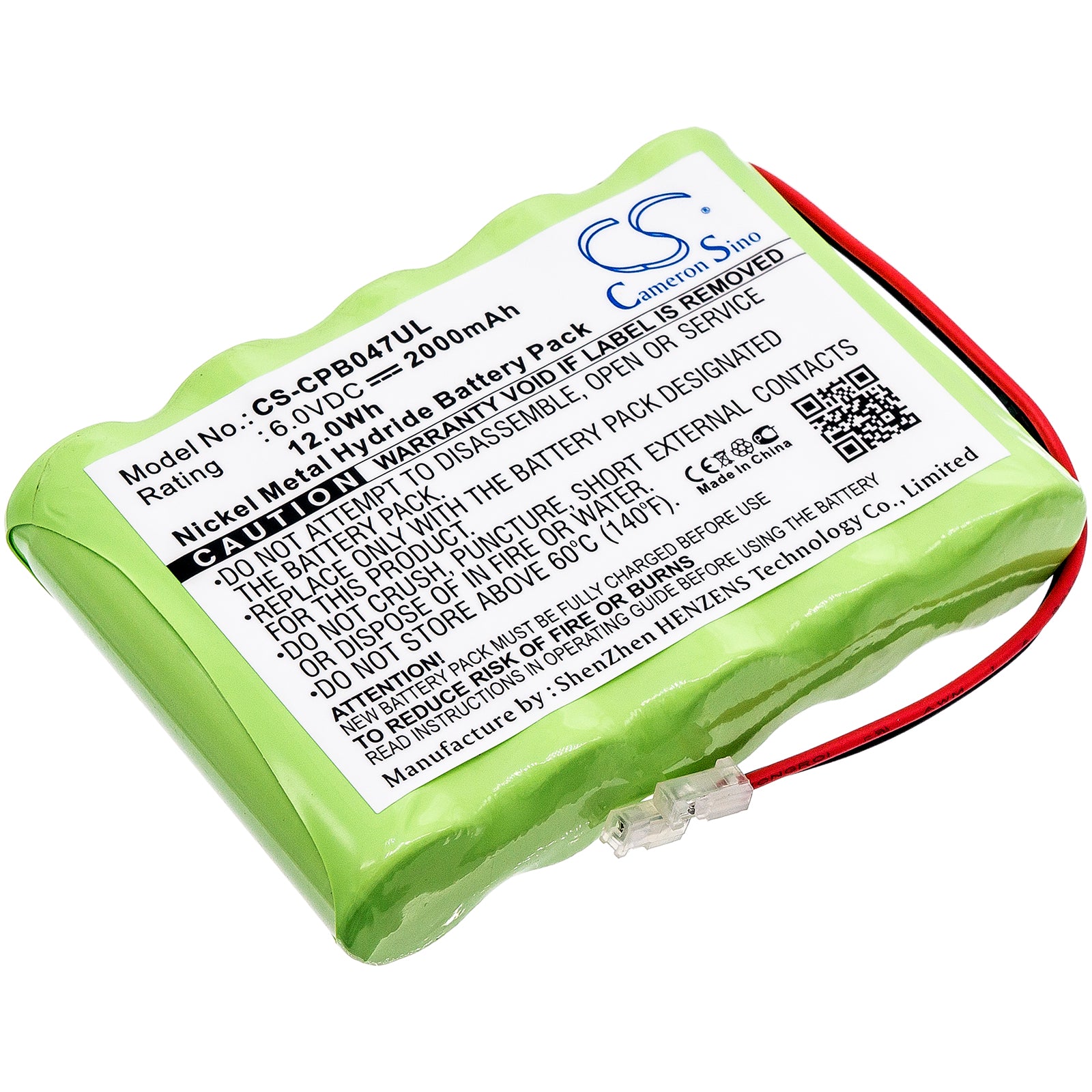 Universal 2000mAh Ni-MH Cordless Phone Battery Pack - 6.0V, AA x 5 Replacement Battery for Cordless Phones
