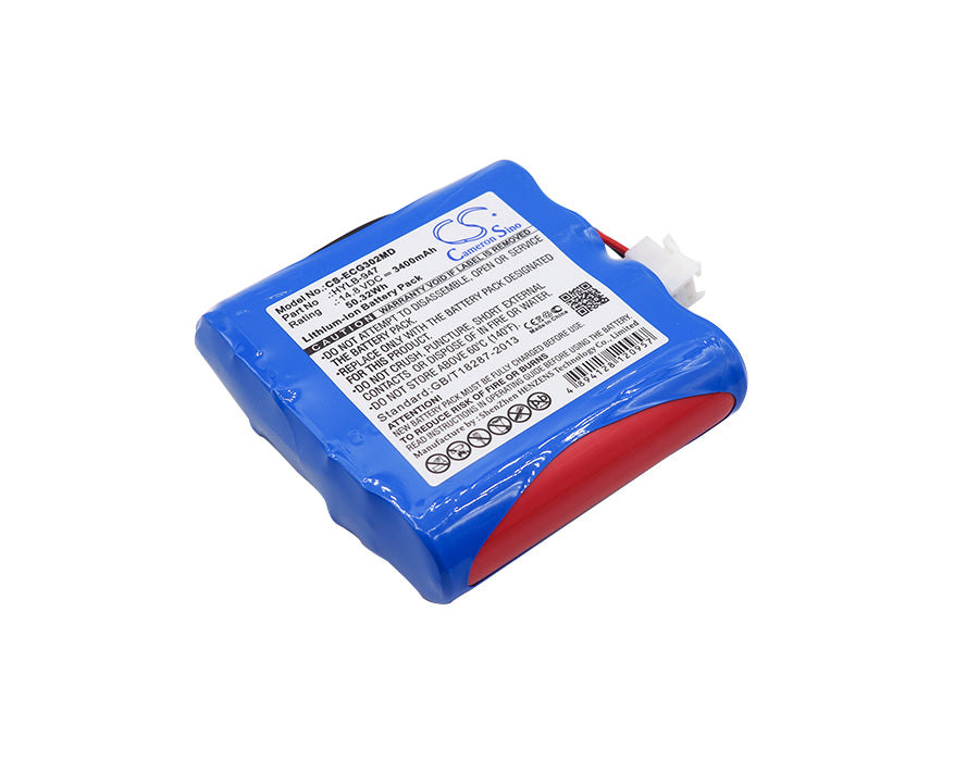 14.8V 3400mAh Li-ion Battery for Biocare ECG-3010 ECG Machine - HYLB-947 Replacement, 3-Channel ECG Device Power Solution
