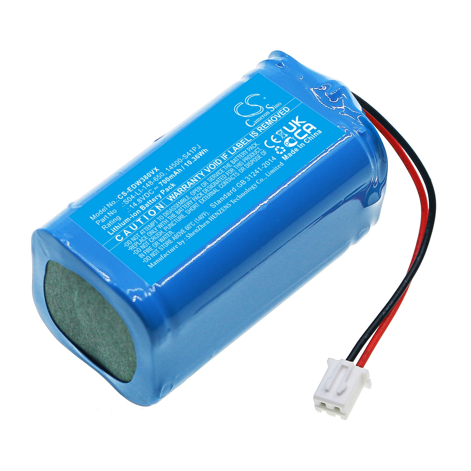 Replacement Battery for Ecovacs Winbot Window Cleaning Robot - 700mAh Li-ion 14.8V - W830, W930, W850 Series
