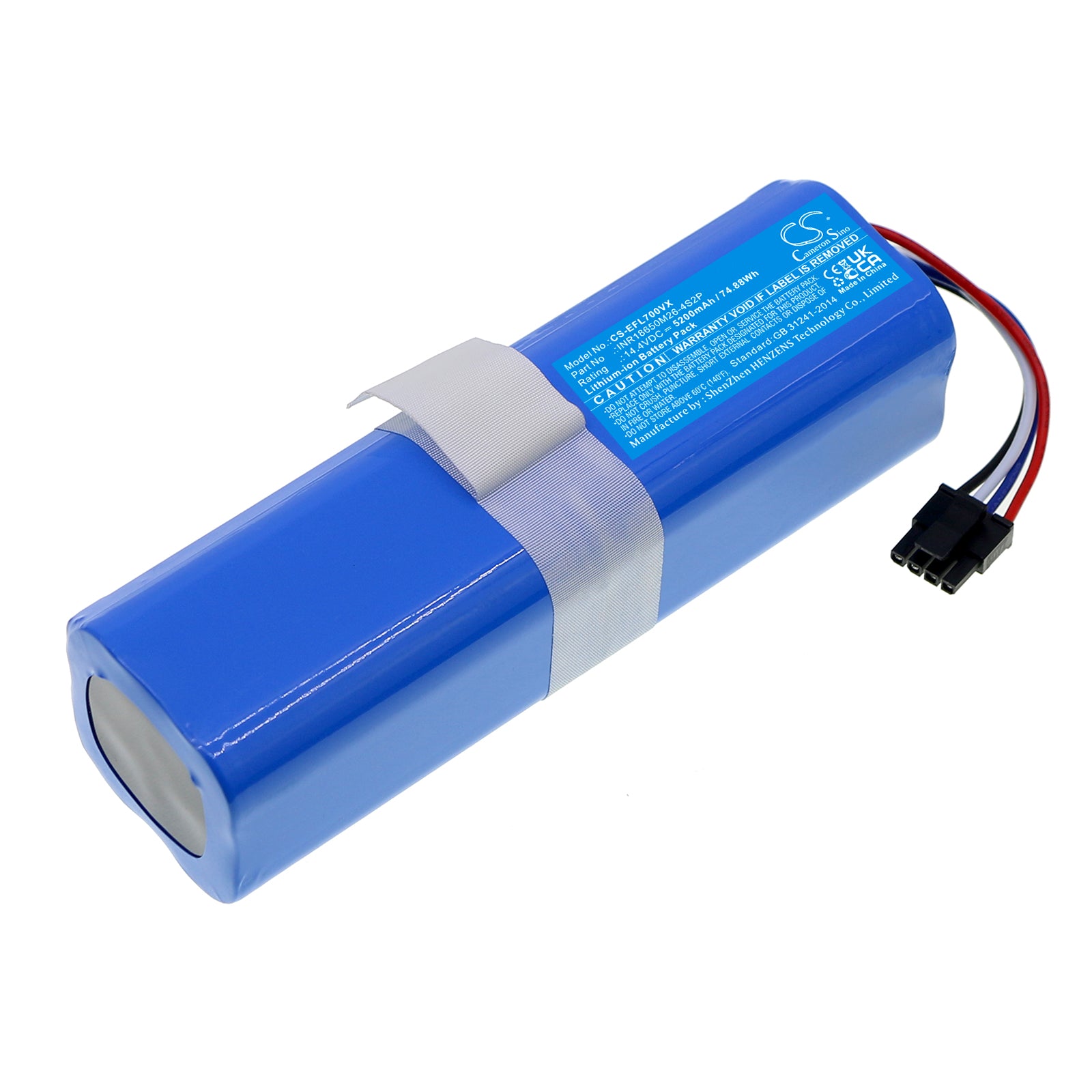 5200mAh 14.4V Li-ion Replacement Battery for 360 X90 S9 & Eufy L70 Robotic Vacuum (T2190, T2190G21)

