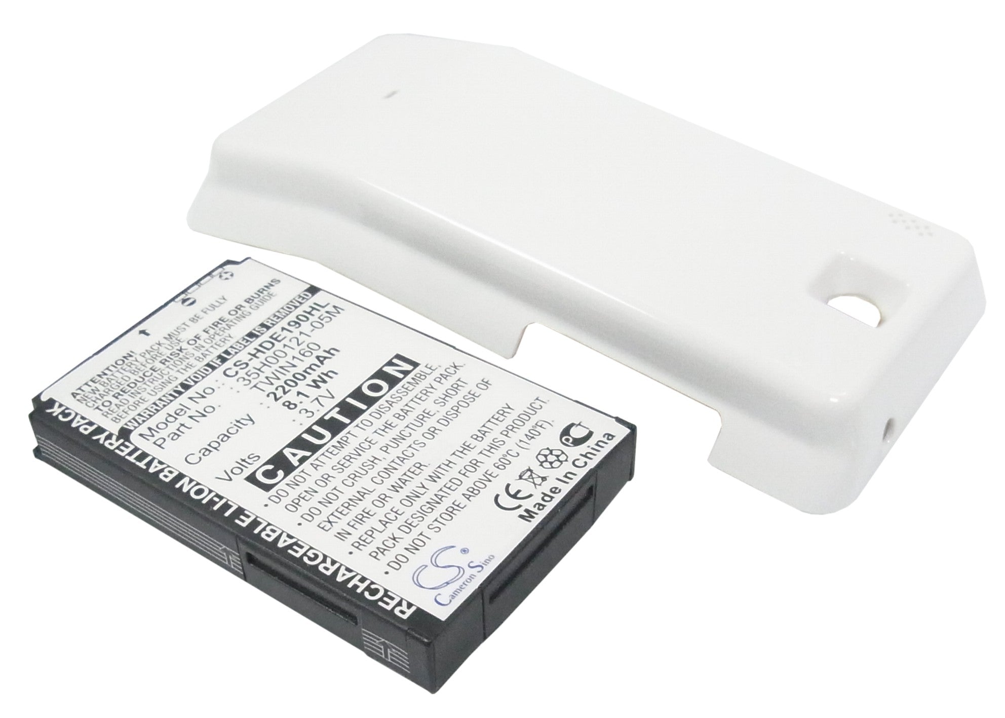 2200mAh 3.7V Li-ion Replacement Battery for HTC Hero G2 Touch & Dopod A6288 - Extended Capacity