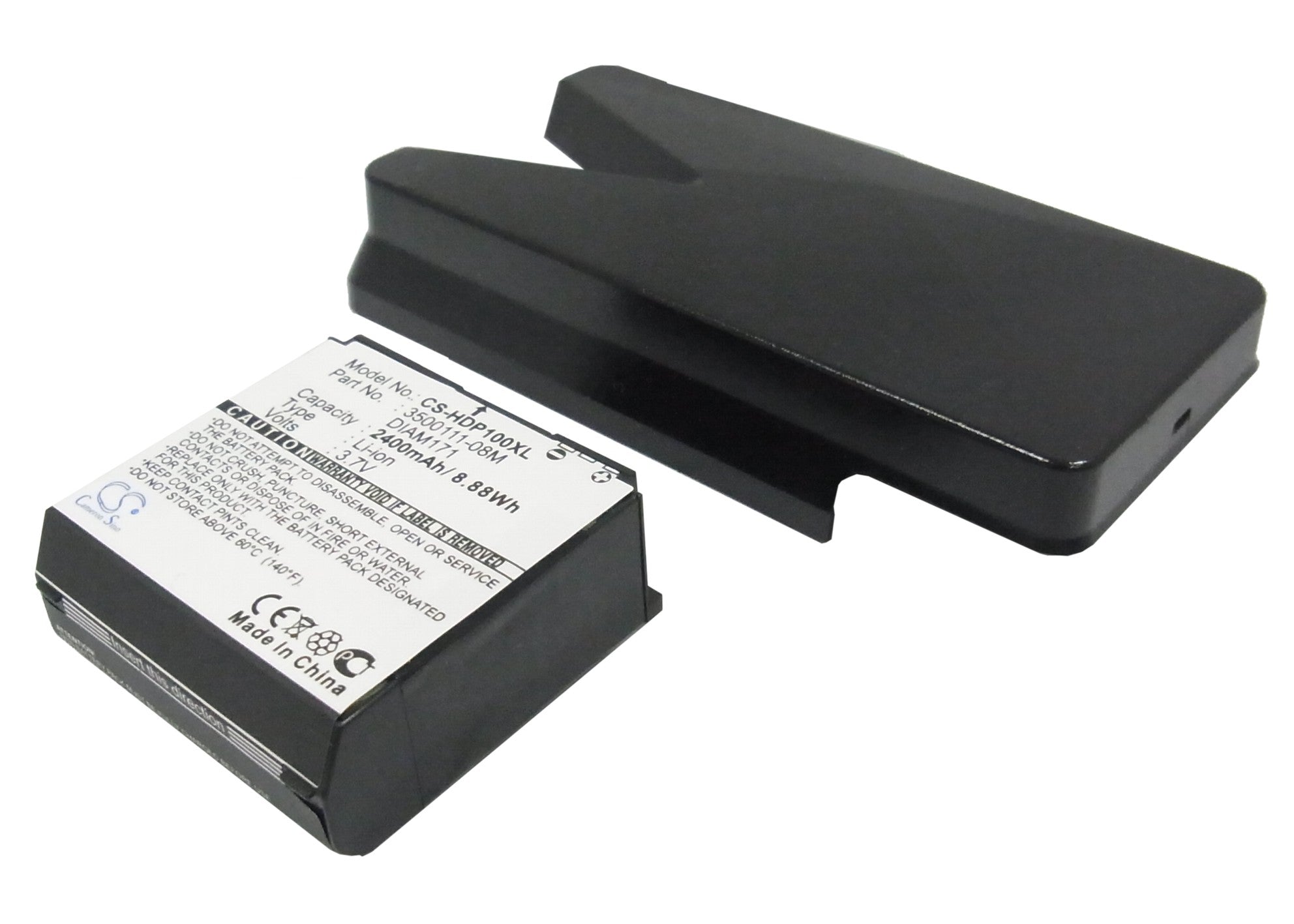 2400mAh Extended Battery for AT&T Fuze, HTC Touch Pro - 3.7V Li-ion Replacement - DIAM171, 35H00111-08M