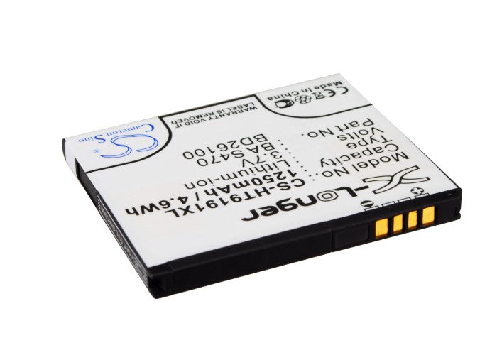 1250mAh 3.7V Li-ion Replacement Battery for AT&T Inspire 4G, HTC Desire HD, T-Mobile myTouch HD Phones
