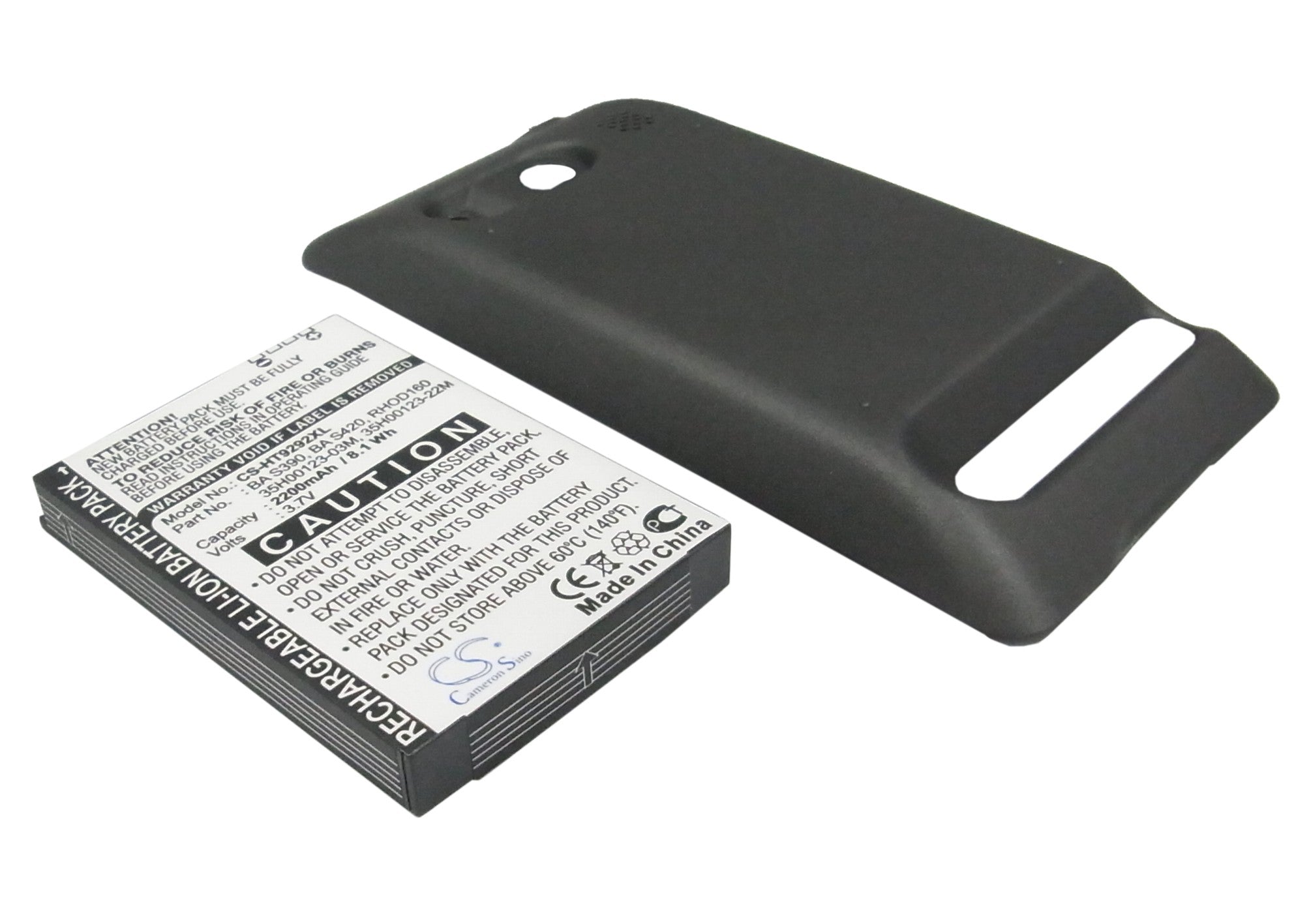 2200mAh Extended Replacement Battery for HTC EVO 4G Supersonic - 3.7V Li-ion BA S390/S420