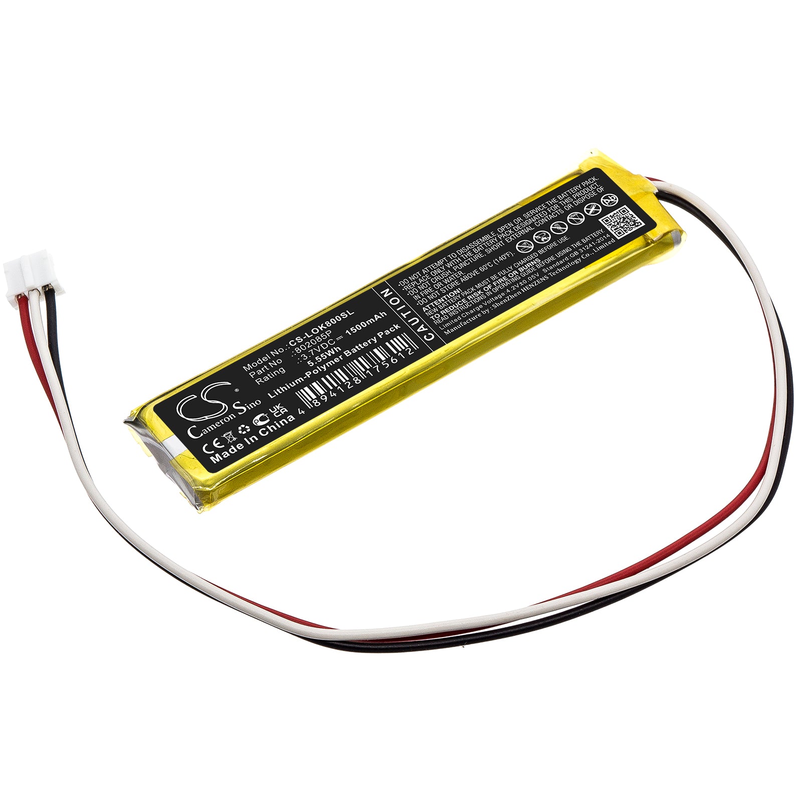 Replacement Battery for Logitech K800 Keyboard & Mouse, 1500mAh, 3.7V Li-Polymer - Logitech 802085P
