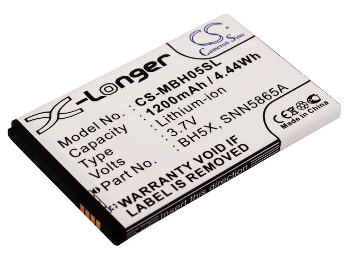 1200mAh 3.7V Li-ion Replacement Battery for Motorola Droid X, Droid X2, MB810, MB870, Fire XTM Smartphones