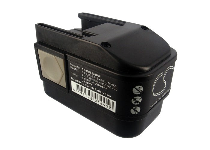 9.6V 2100mAh Ni-MH Replacement Battery Pack for Milwaukee PCS6T, AEG 2000 & Atlas Copco Power Tools
