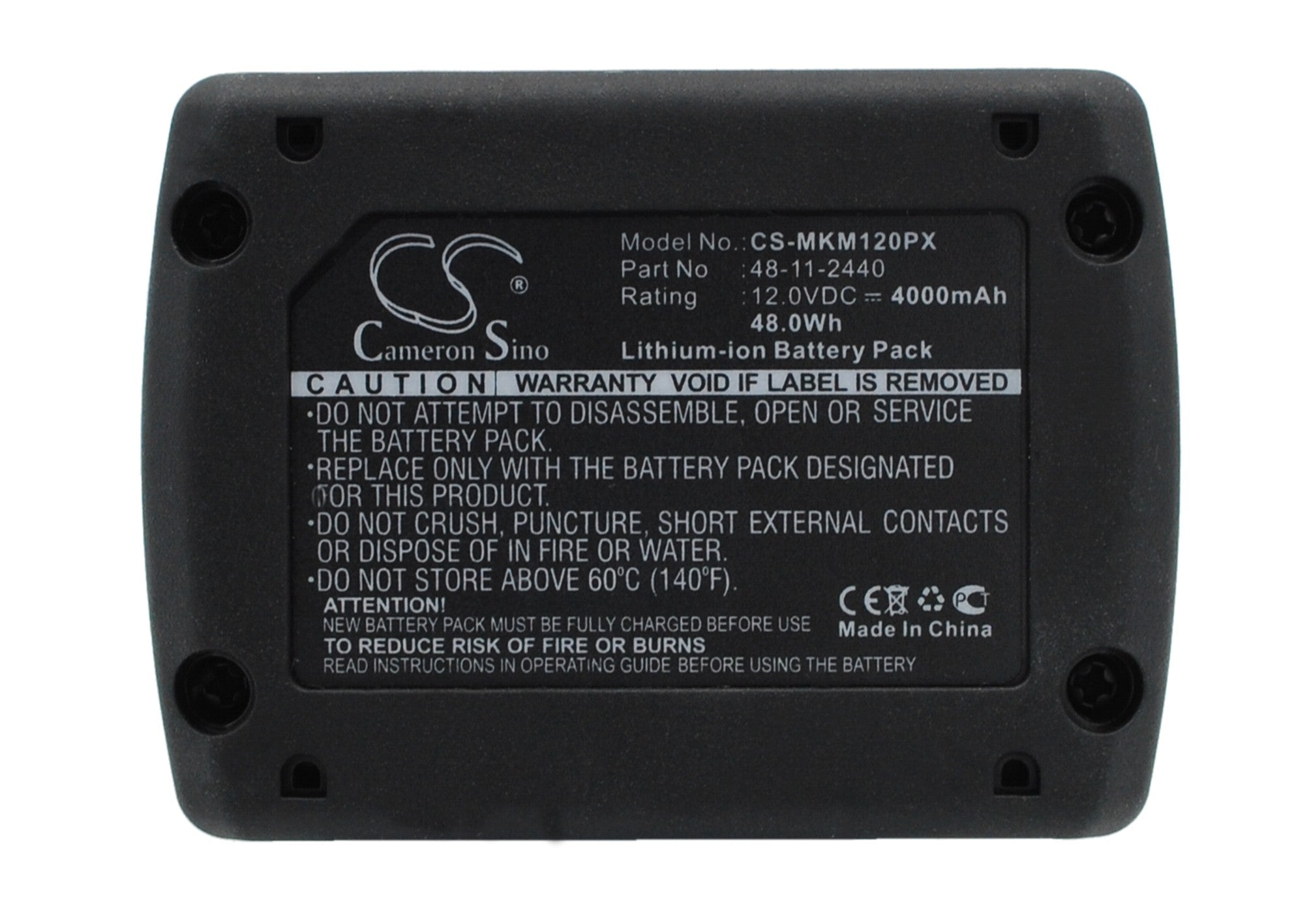4.0Ah 12V Li-ion Replacement Battery for Milwaukee M12 Power Tools - XC 4.0 Extended Runtime
