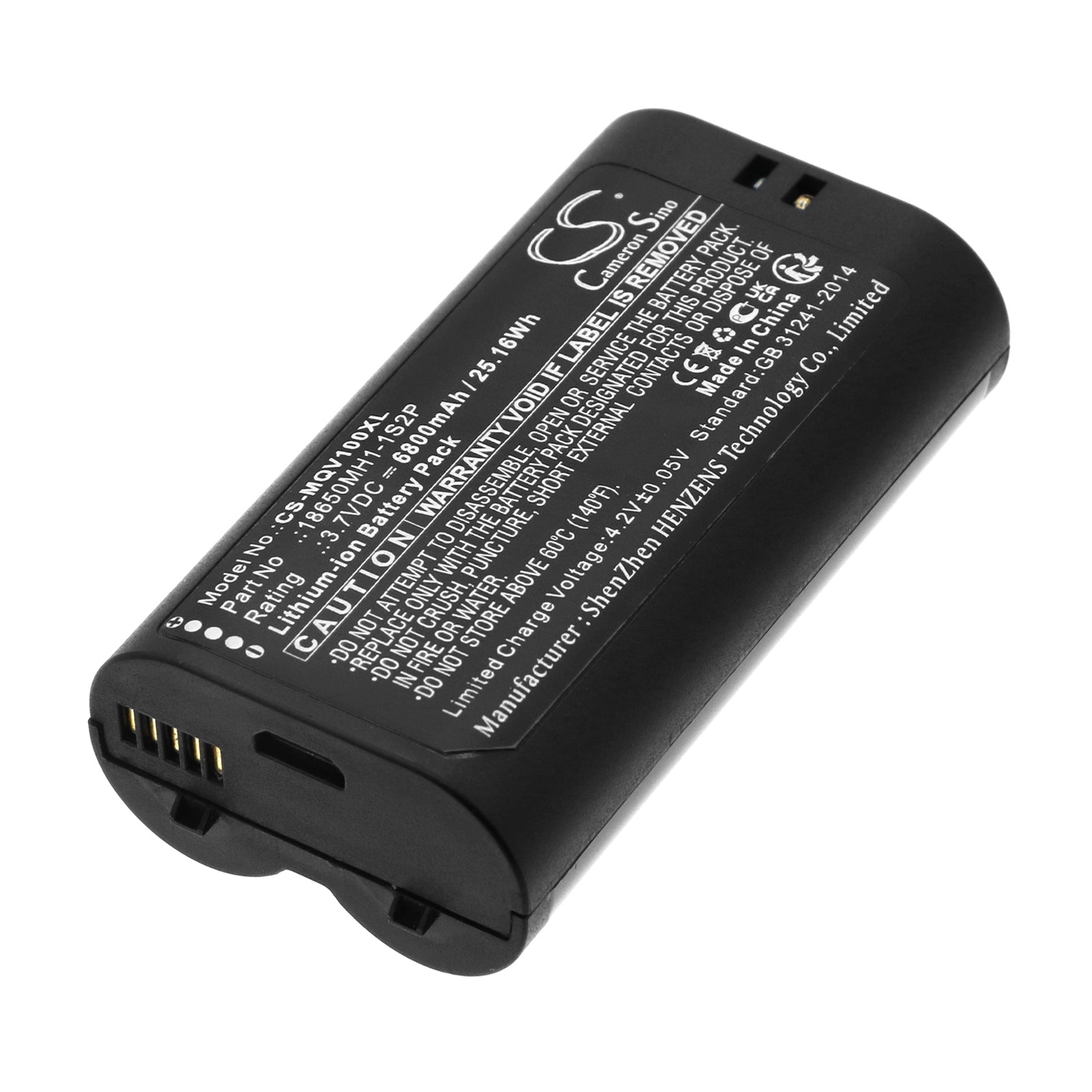 MYQ Smart Garage Video Keypad Replacement Battery, VKP1-MYQ, 6800mAh, 3.7V Lithium-Ion Battery, 25.16Wh
