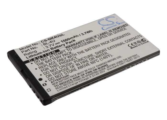 1000mAh Replacement Li-ion Battery for Nokia 515/301/8800 Arte, BLU EZ2Go, Myphone 1080 - 3.7V Smartphone Battery