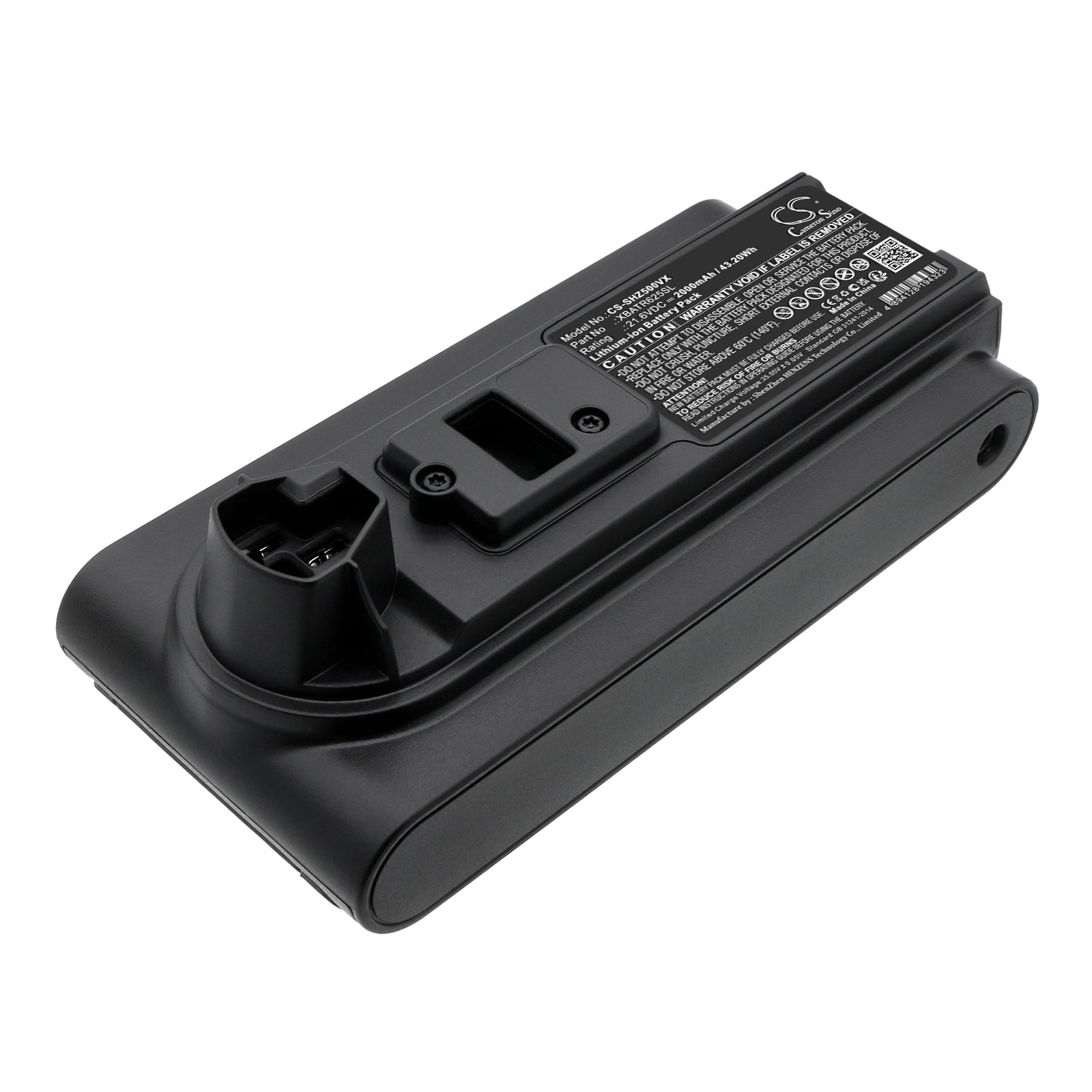 2000mAh Battery for Shark IZ500 Series Cordless Vacuum - 21.6V Li-ion Replacement, XBATR625SL Compatible
