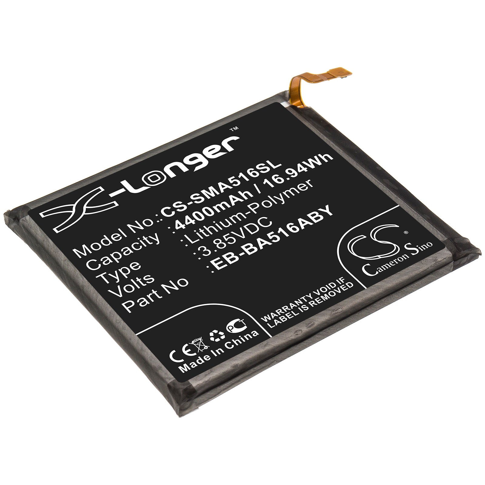 4400mAh Replacement Battery for Samsung Galaxy A51 5G (SM-A516 Series) - High Capacity Li-Polymer, 3.85V
