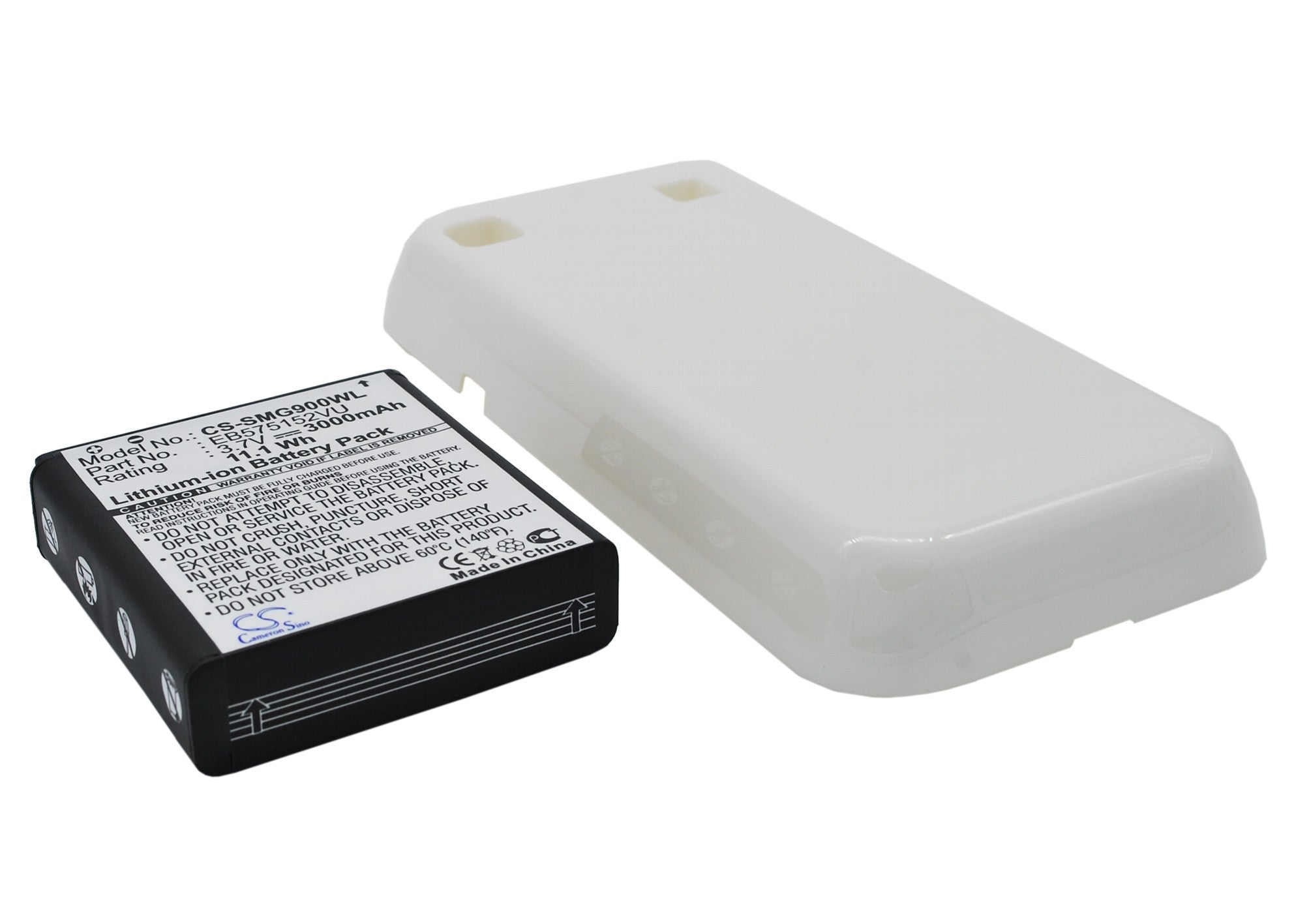 3000mAh Extended Replacement Battery for Samsung Galaxy S GT-i9000 - EB575152VU 3.7V Li-ion - Power Boost