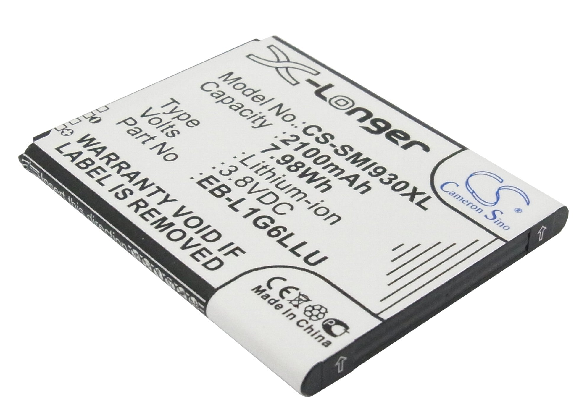 Galaxy S3 Battery Replacement - 2100mAh Li-ion - AT&T, Verizon, T-Mobile, Sprint - 3.8V - High Capacity