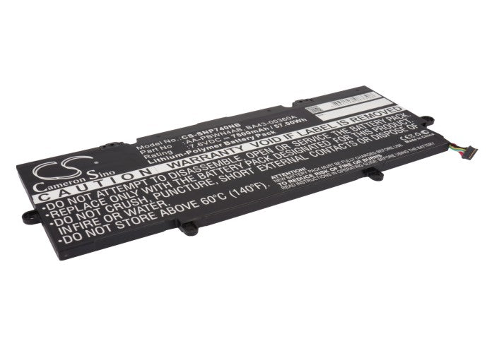 7500mAh Li-Polymer Battery for Samsung ATIV Book 7 NP740U3E Laptop, 57Wh, 7.6V, Replacement AA-PBWN4AB