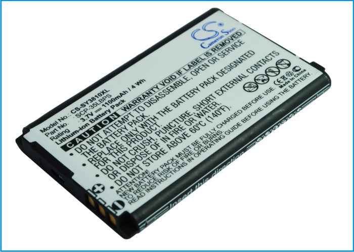 Sanyo SCP-3810 & Mirro SCP-3810 Phone Battery Replacement - 1100mAh 3.7V Li-ion - Power Boost