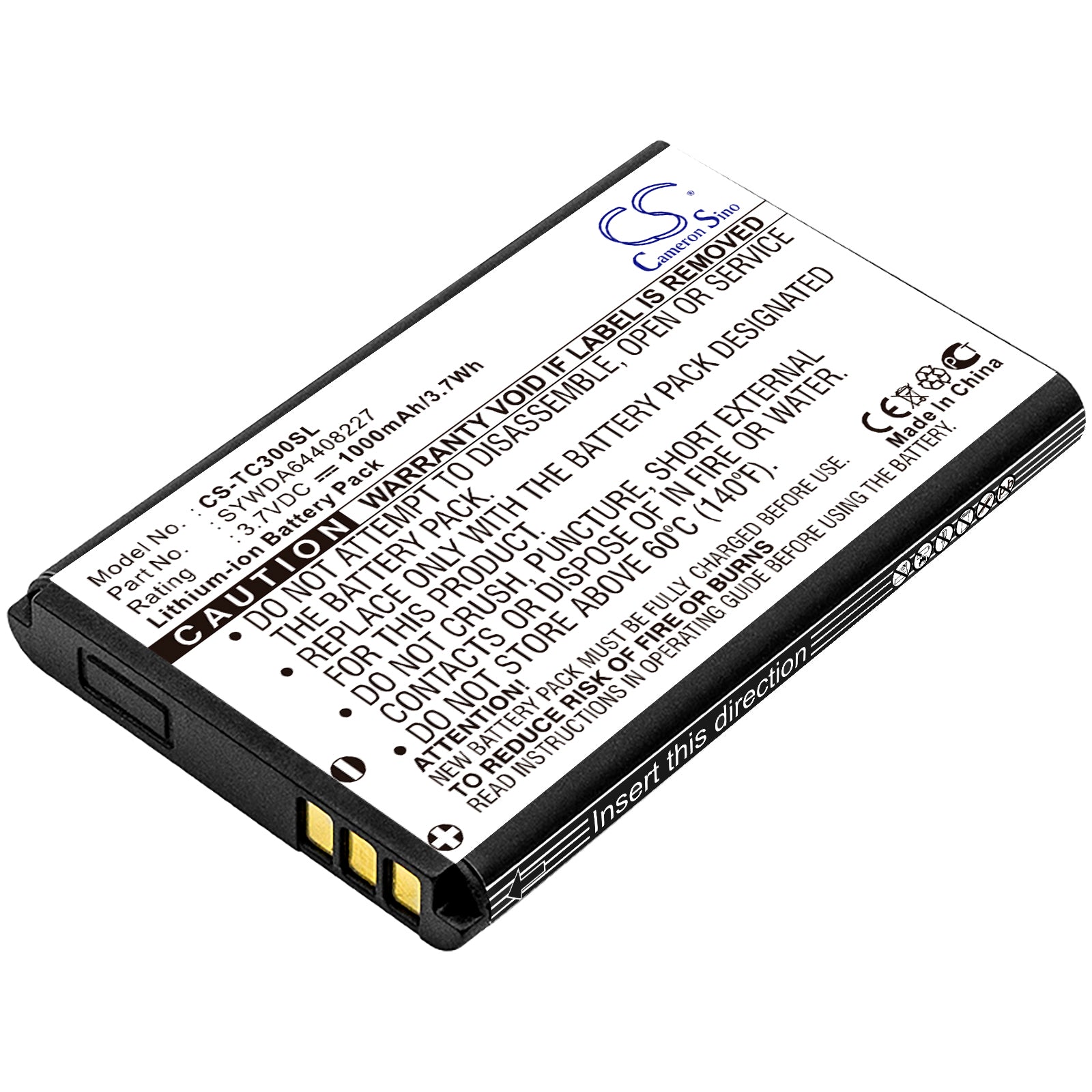 1000mAh Battery Replacement for Arcor Pirelli Twintel DP-L10 PDA, Pocket PC - 3.7V Li-ion, Extended Life