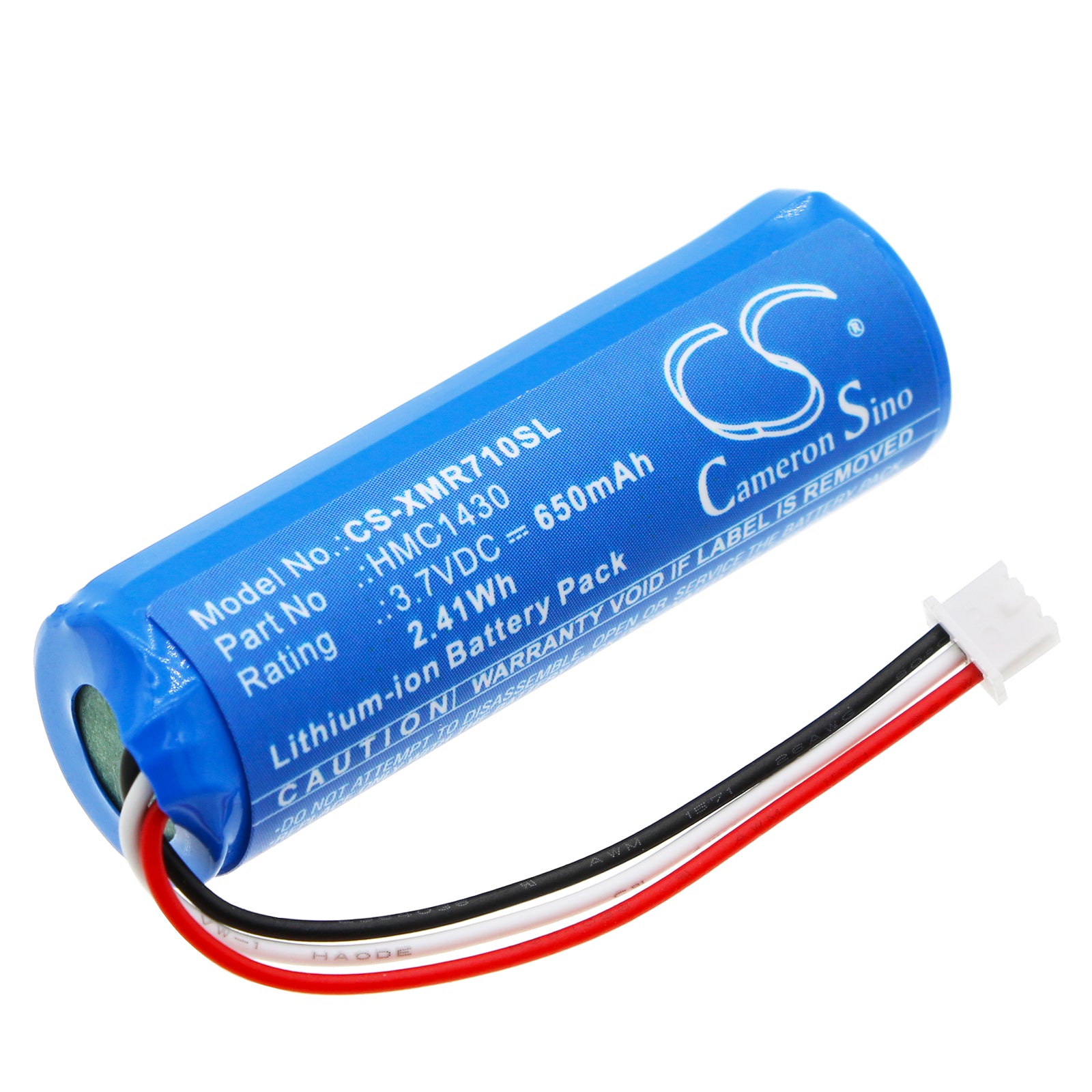 650mAh 3.7V Li-ion Replacement Battery for Xiaomi 70mai Dashcam - Compact Size 45.5x14.5x14.5mm