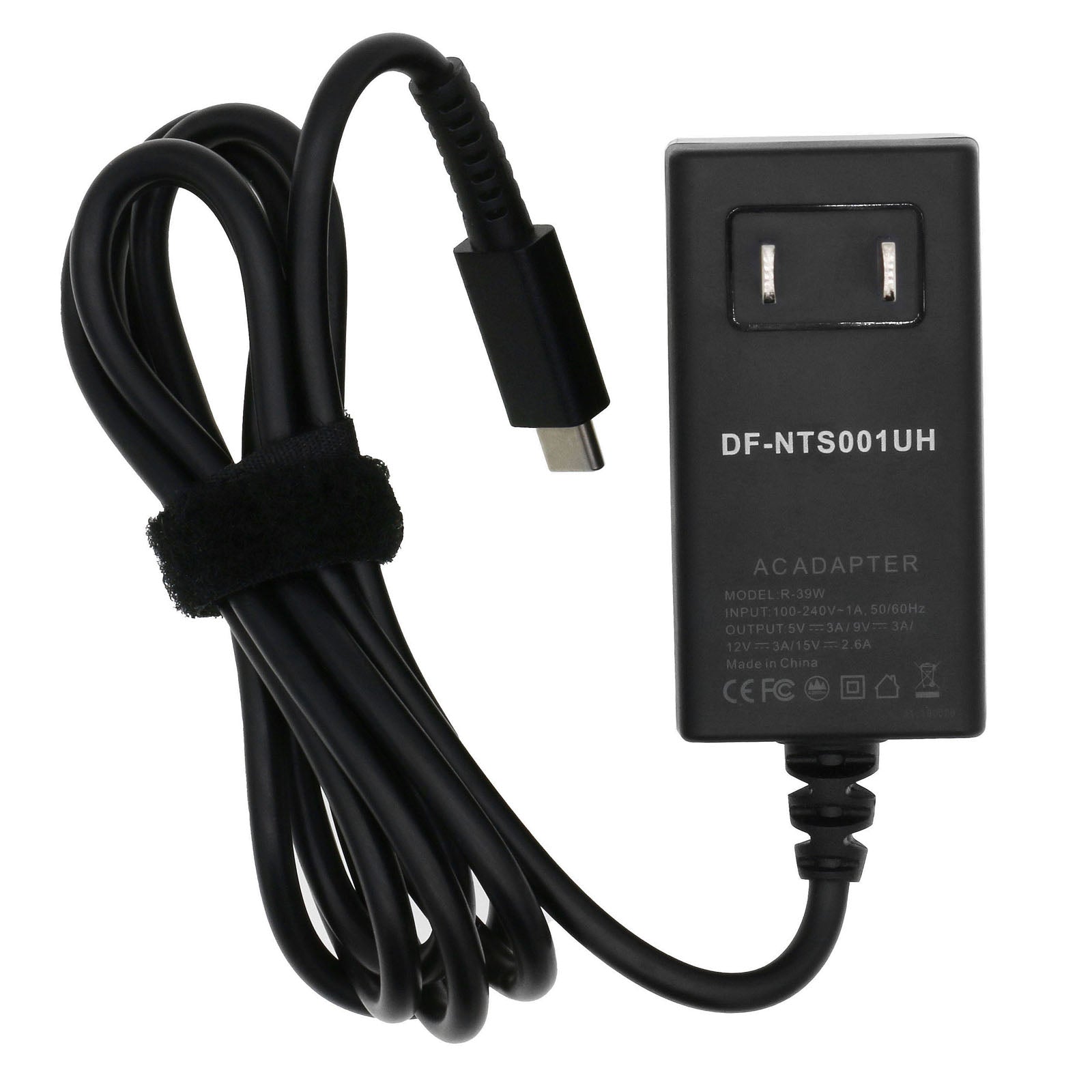 Type-C AC Adapter Charger for Nintendo Switch HAC-001, EU/JP Plug, Compact 66.45mm Size Console Power Supply