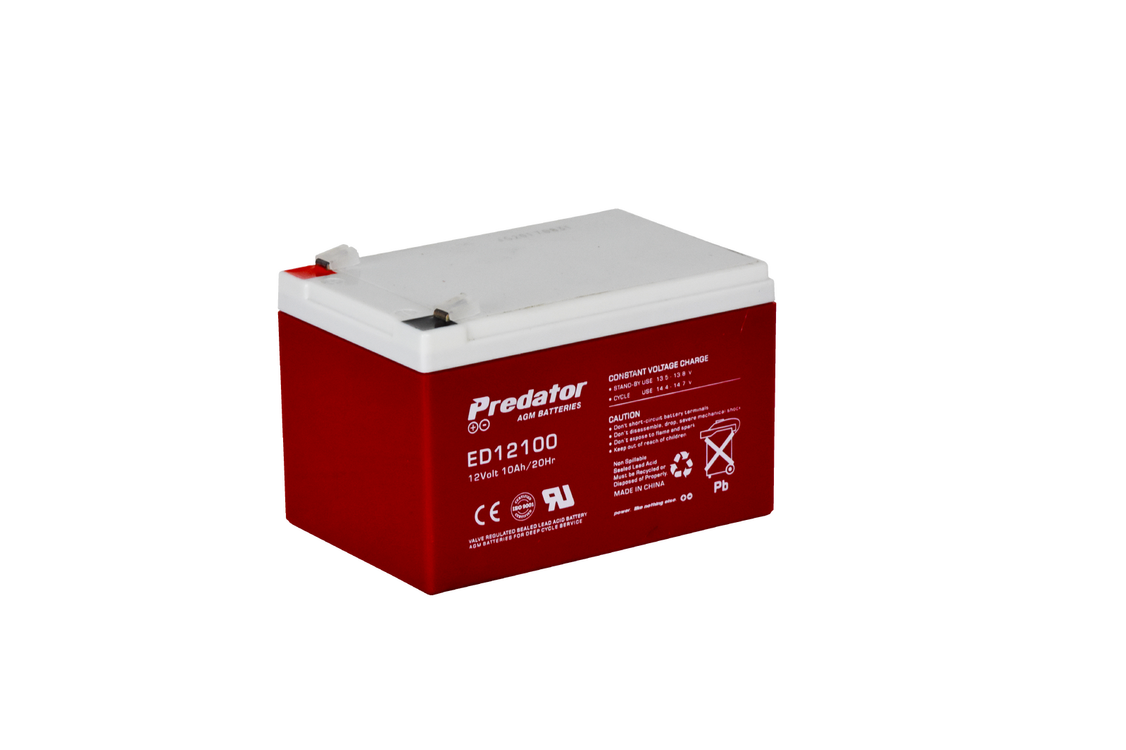 Predator 12V 20Ah AGM Deep Cycle Battery - ED12100 - Ideal for Solar, RV, Marine & Backup Power Applications
