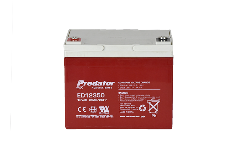 Predator 12V 35Ah AGM Deep Cycle Battery ED12350 - Trolling Motor, Solar, RV, Marine Use
