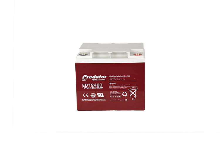 Predator 12V 48Ah AGM Deep Cycle Battery - RV, Marine, Solar - ED12480, Vibration Resistant, Leak-Proof Power
