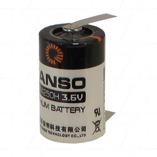 FANSO ER14250H/T 1/2AA 3.6V Lithium Battery High-Performance Memory Backup Power for Industrial & Smart Devices, 1.2Ah Capacity