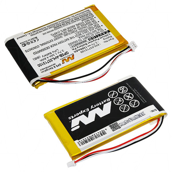 Professional GPS Battery GPSB-AHL03713100 3.7V 1.3Ah Li-Ion for Extended Field Use, 24g Lightweight, 36.2x60mm Compact