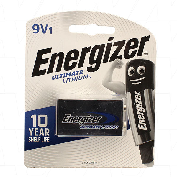 Energizer L522-BP1 9V Lithium Battery Ultra-Lightweight Professional-Grade Power for High-Drain Devices & Security Systems (33.9g)