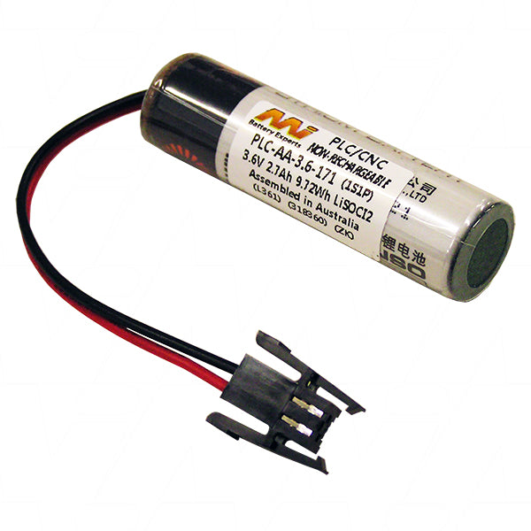 MI Battery Experts PLC-AA-3.6-171 Lithium Thionyl Chloride Battery 3.6V 2.4Ah for Industrial Memory Backup & Automation
