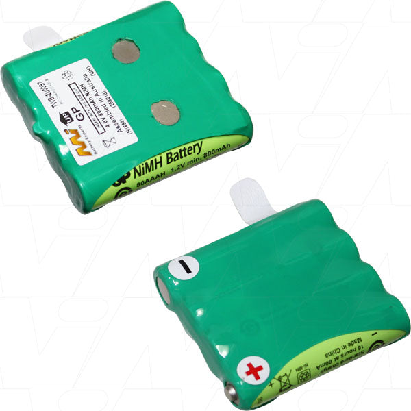 Professional 800mAh NiMH Two-Way Radio Battery Pack - MI Battery Experts TWB-2U0097 for Extended Shifts - 4.8V, 52g