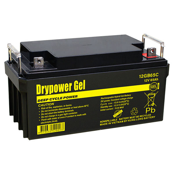 Drypower 12V 65Ah Gel Type SLA Cyclic Battery