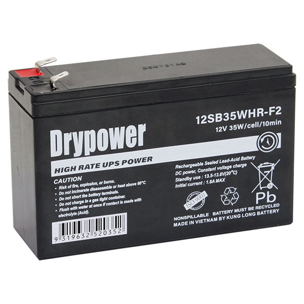 Drypower 12SB35WHR-F2 12V 35W (7Ah) SLA Battery (for UPS-Standby)