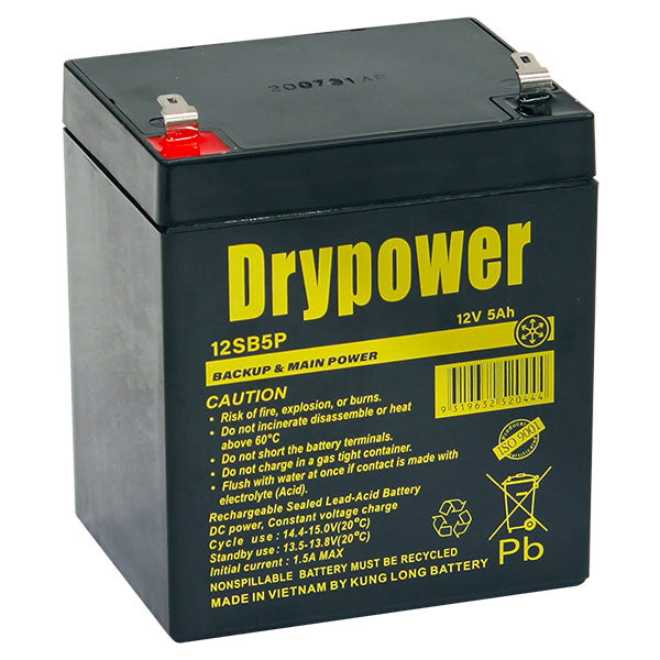 Drypower 12SB5P 12V 5Ah SLA Battery