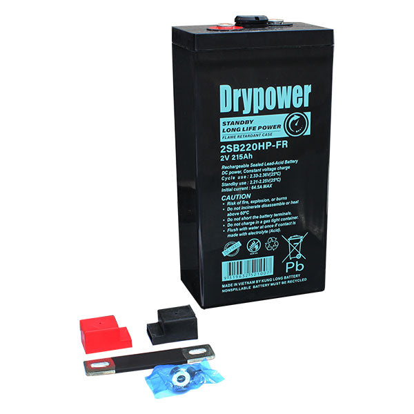 2V 215Ah Drypower Long Life Standby AGM Battery - 12-15 Year Design Life