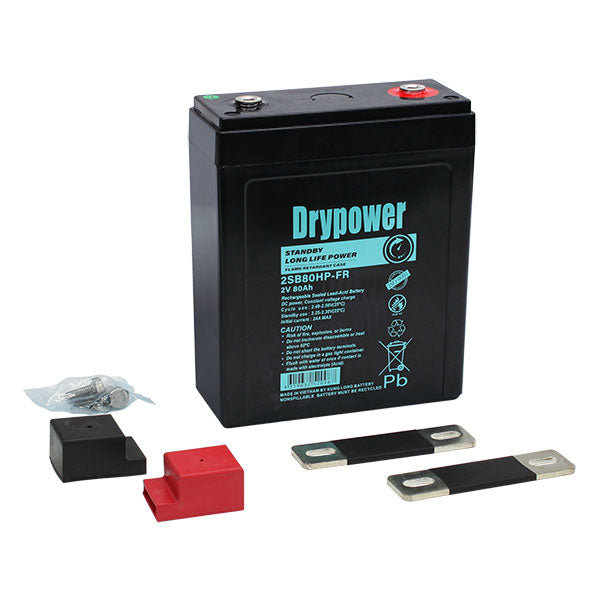 2V 80Ah Drypower Long Life Standby AGM Battery - 12-15 Year Design Life