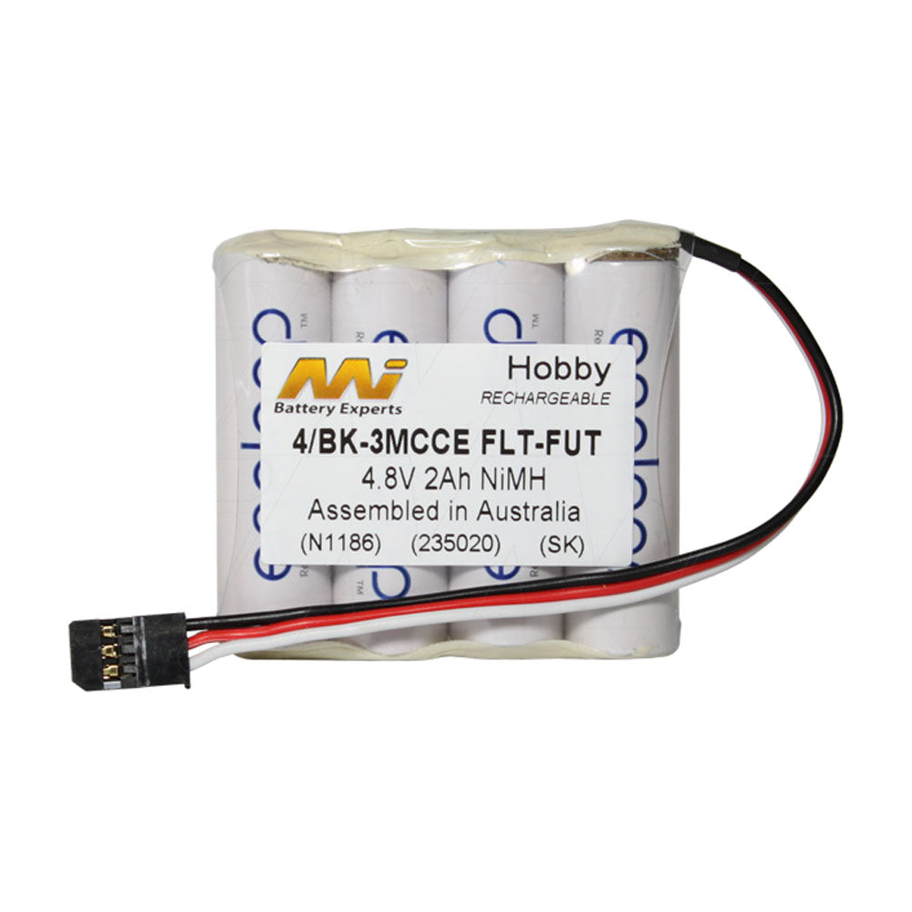 4.8V 2000mAh Eneloop AA TX-RX Flat Pack with Futaba conn.