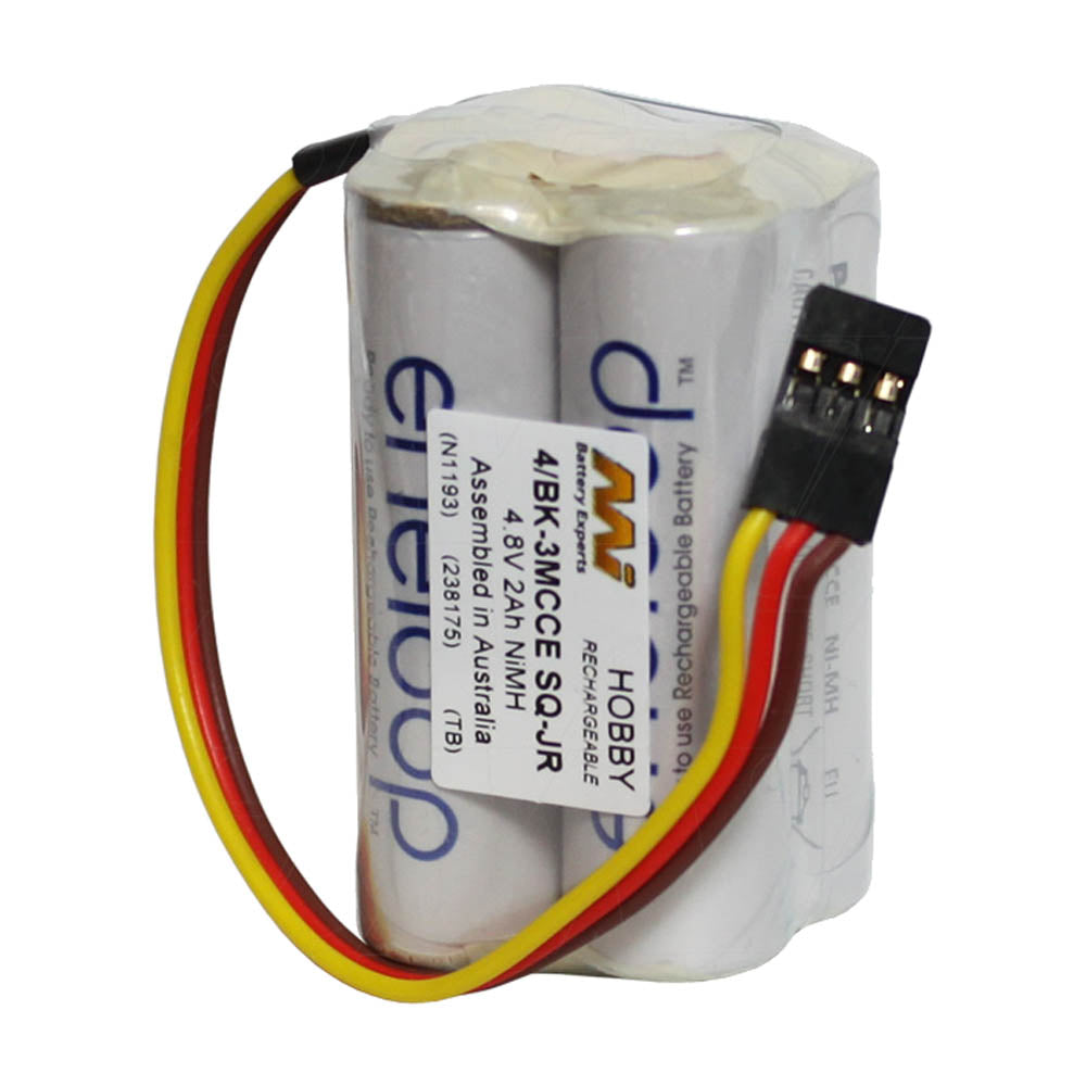 4.8V 2000mAh Eneloop AA TX-RX SQ Pack with JR-Hitech conn.